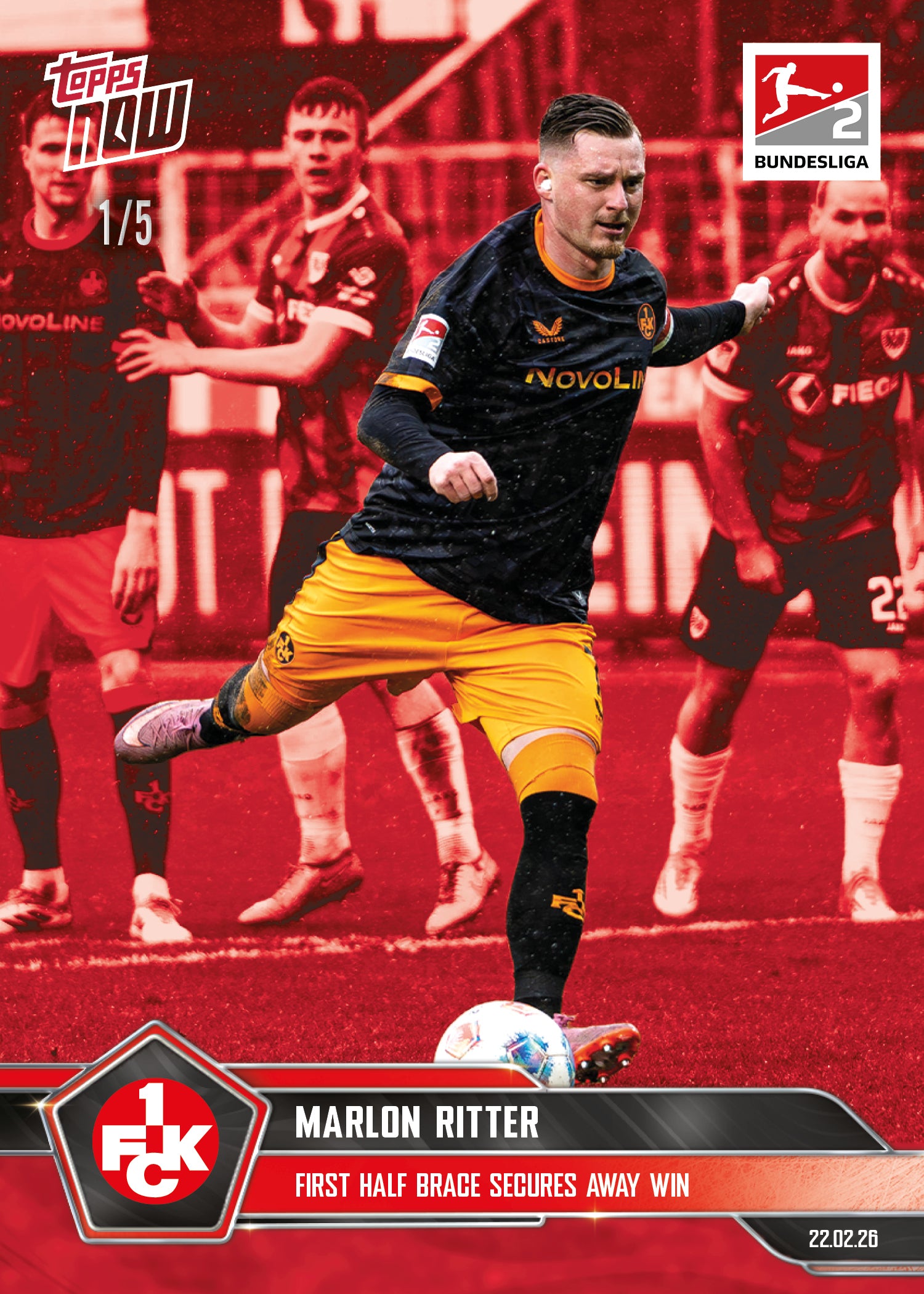 Marlon Ritter - 2025-26 Bundesliga Topps NOW - Card 133 - PR: 483 - Image 3