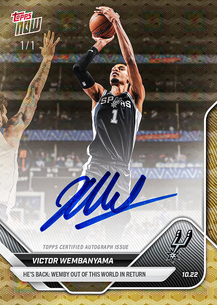 Victor Wembanyama - 2025-26 NBA Topps NOW - Card 19 - PR: 13527 - Image 2