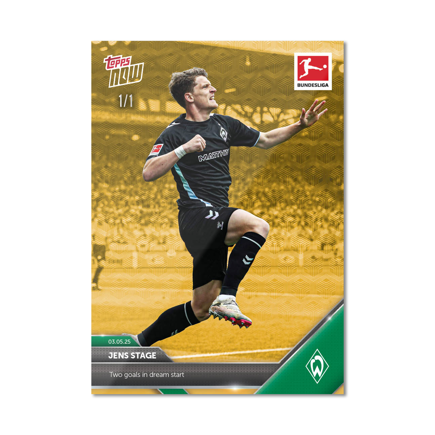 Jens Stage - 2024-25 Bundesliga Topps NOW - Card 179 - PR: 67 - Image 2