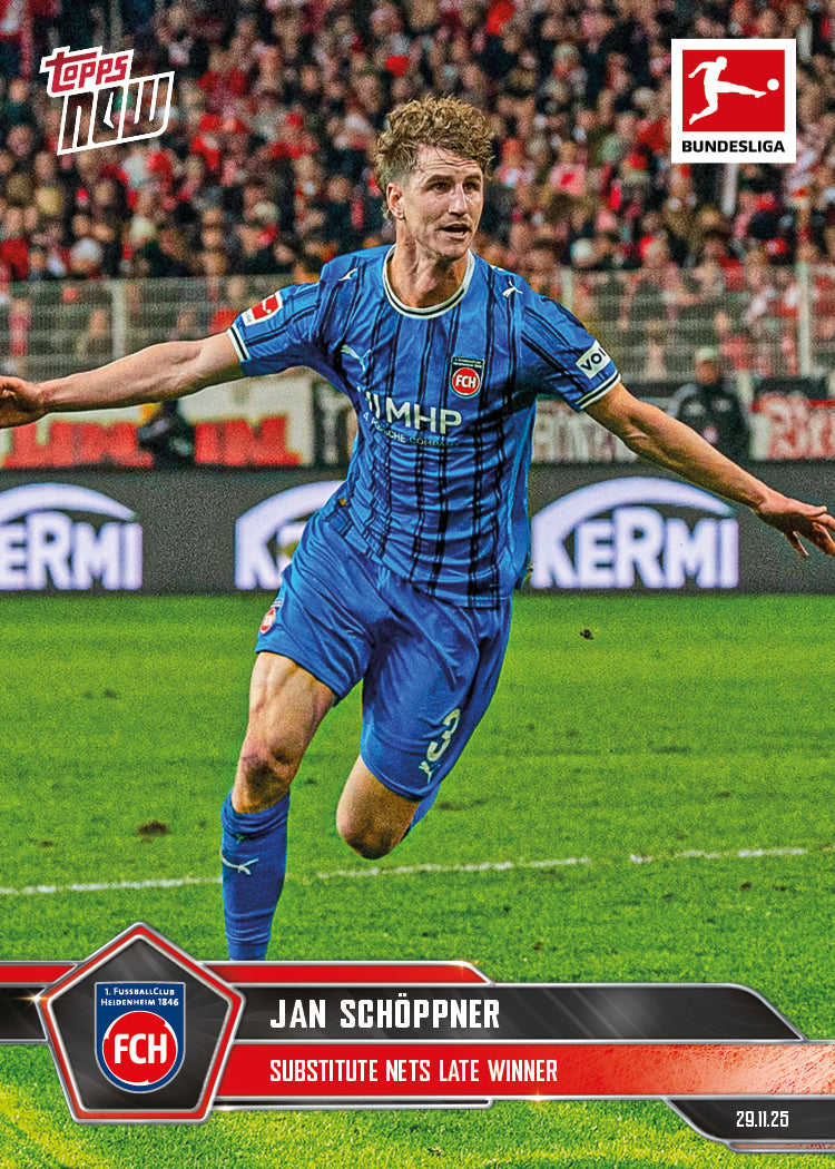 Jan Schöppner - 2025-26 Bundesliga Topps NOW - Card 70 - PR: 103