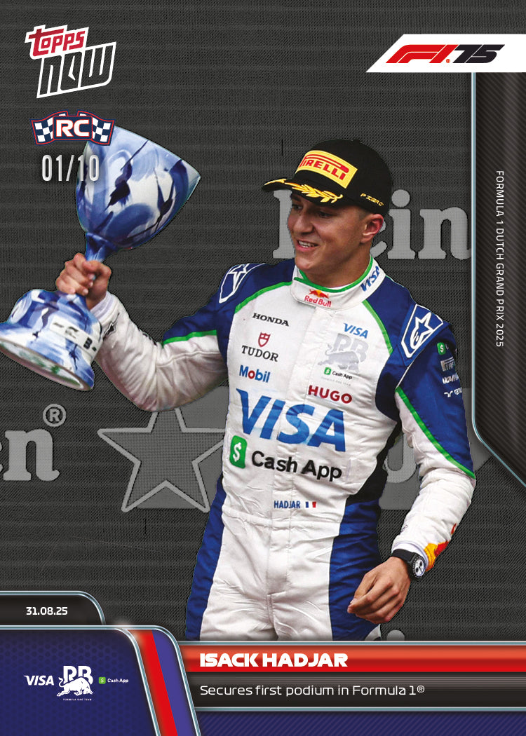 Isack Hadjar - 2025 Formula 1 Topps NOW - Card 58 - PR: 5891 - Image 5