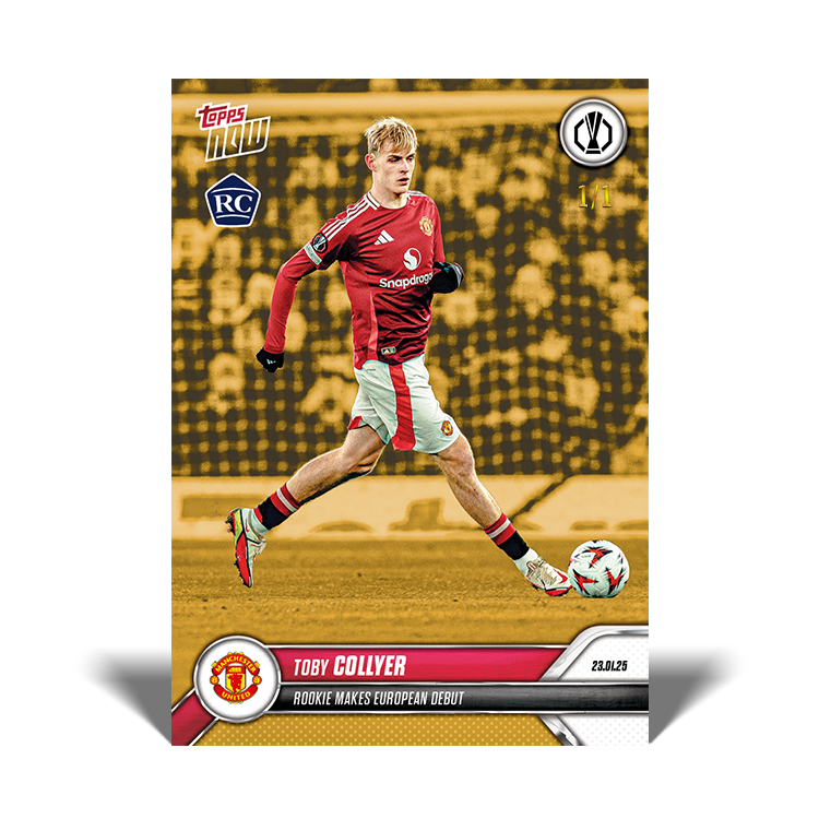 Toby Collyer - Rookie makes European debut - 24/25 UEL Topps NOW Card 11 - PR: 614 - Image 2