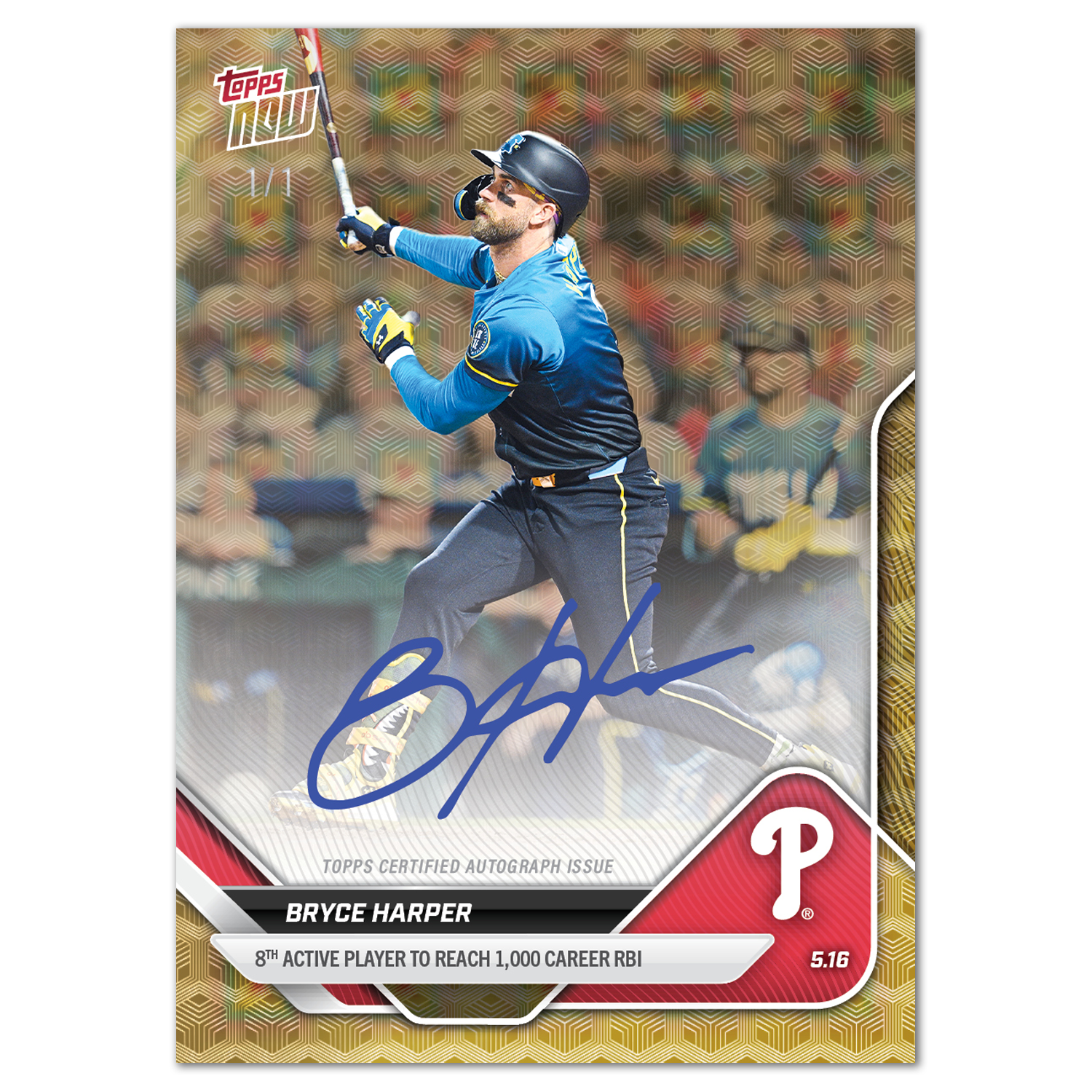 Bryce Harper - 2025 MLB Topps NOW - Card 187 - LOOK FOR AUTOS - PR: 5227 - Image 2
