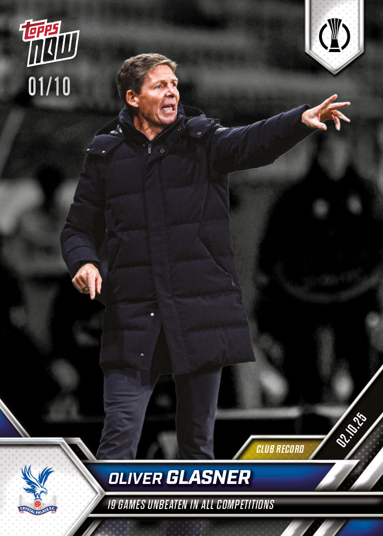 Oliver Glasner - 2025-26 UECL Topps NOW - Card 1 - PR: 224 - Image 4