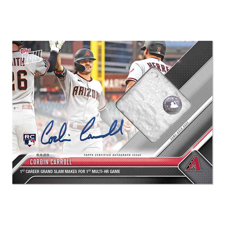 On-Card Auto-Relic # to 99 or Lower - Corbin Carroll - 2023 MLB TOPPS NOW Card 411 - Image 3