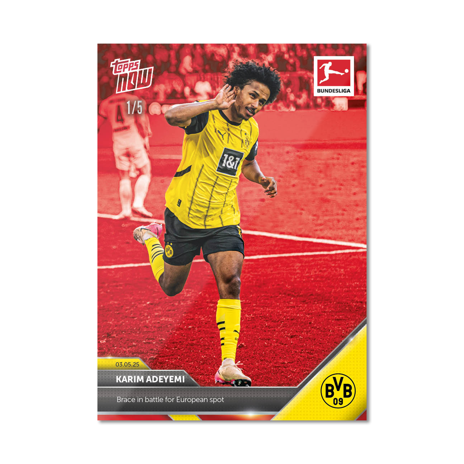 Karim Adeyemi - 2024-25 Bundesliga Topps NOW - Card 180 - PR: 37 - Image 3