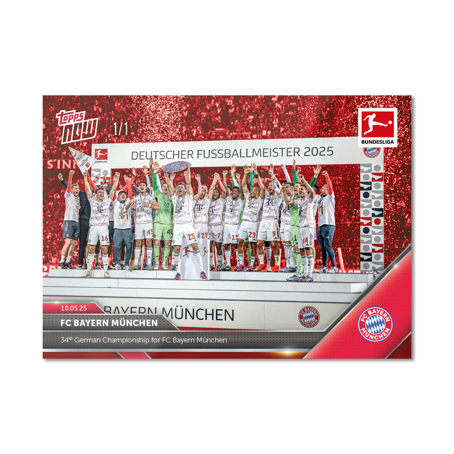 FC Bayern München - 2024-25 Bundesliga Topps NOW - Card 188 - PR: 1002 - Image 3