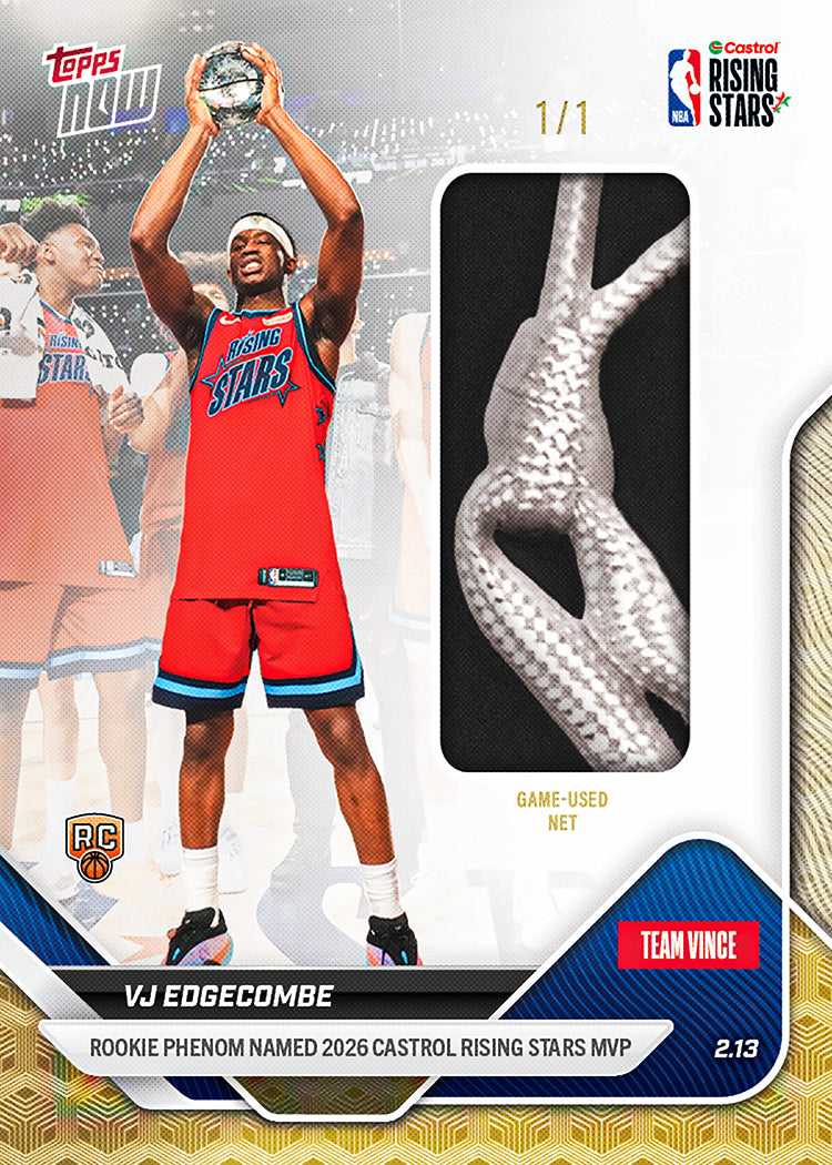 Alternative view of VJ Edgecombe - 2025-26 NBA Topps NOW - Card 174 - PR: 3562