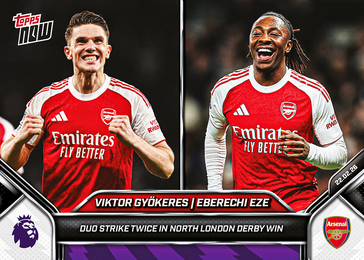 Eberechi Eze / Viktor Gyökeres - 2025-26 Premier League Topps NOW - Card 144 - PR: 1565