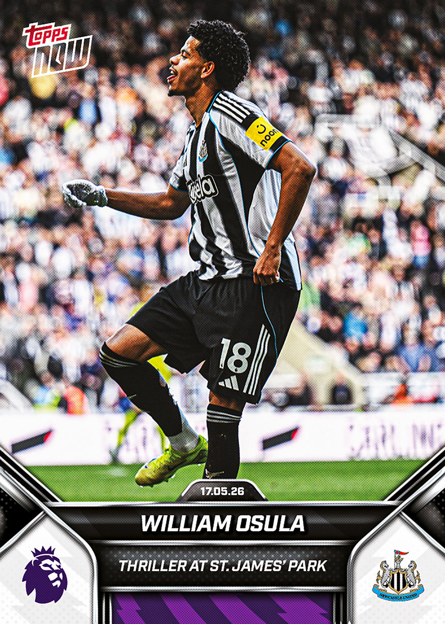 William Osula - 2025-26 Premier League Topps NOW - Card 194 - PR: 668
