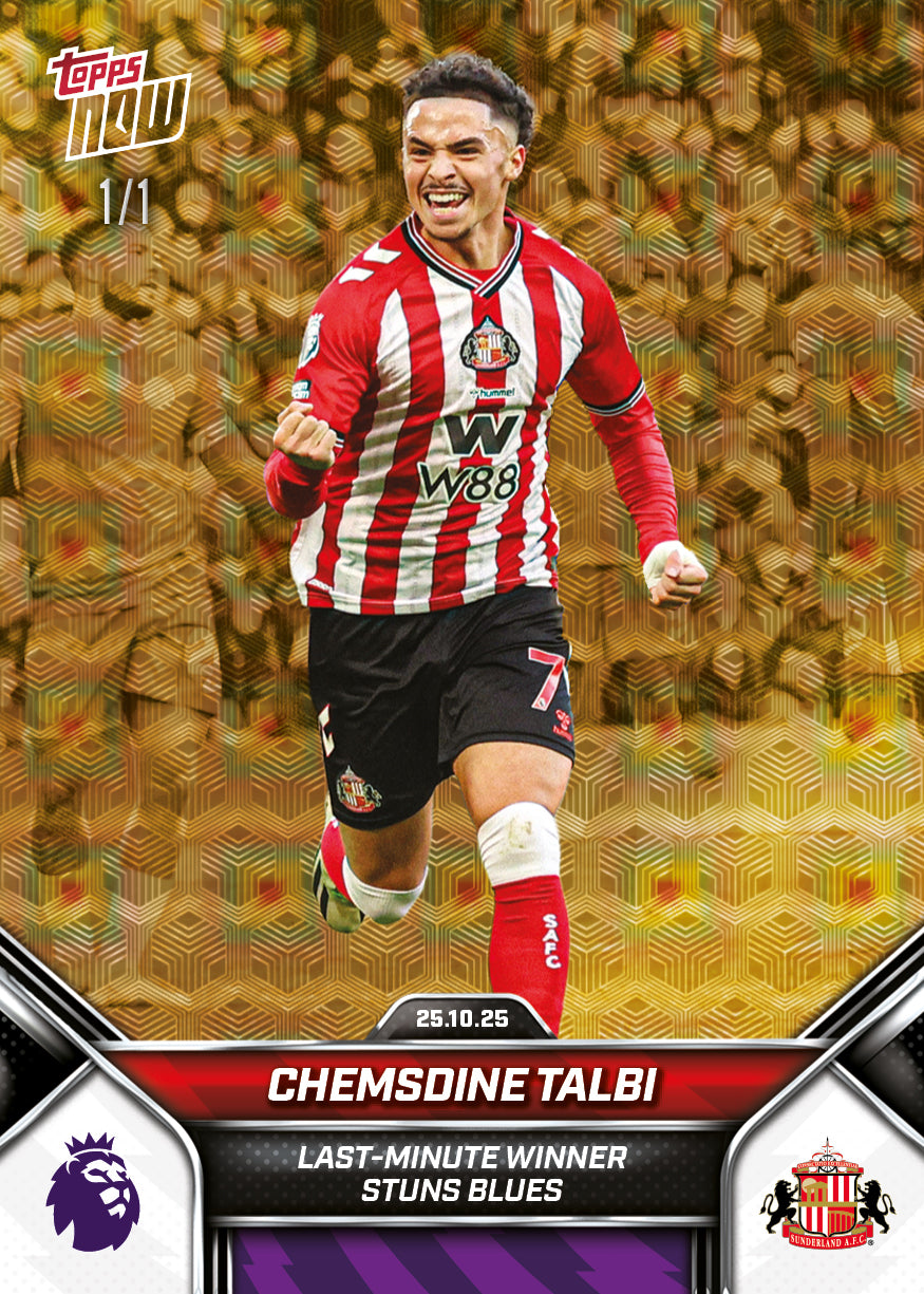 Chemsdine Talbi - 2025-26 Premier League Topps NOW - Card 42 - PR: 619 - Image 2