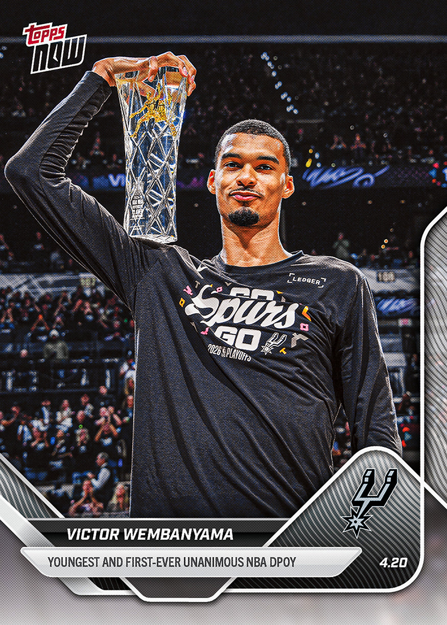Victor Wembanyama - 2025-26 NBA Topps NOW - Card DPOY - PR: 66956 - Image 3