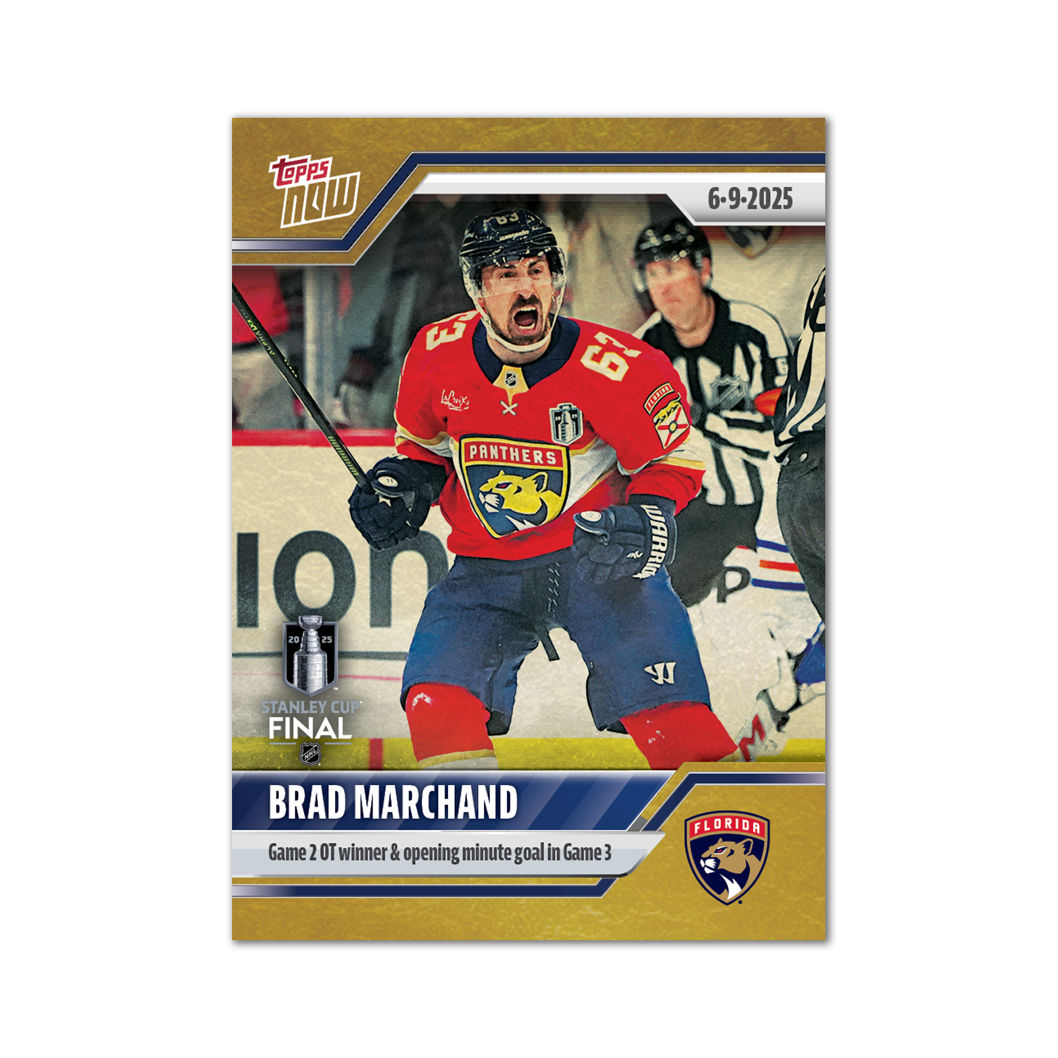 Brad Marchand - 2024-25 NHL Topps NOW - Sticker # 202 Pack - PR: 500 - Image 2