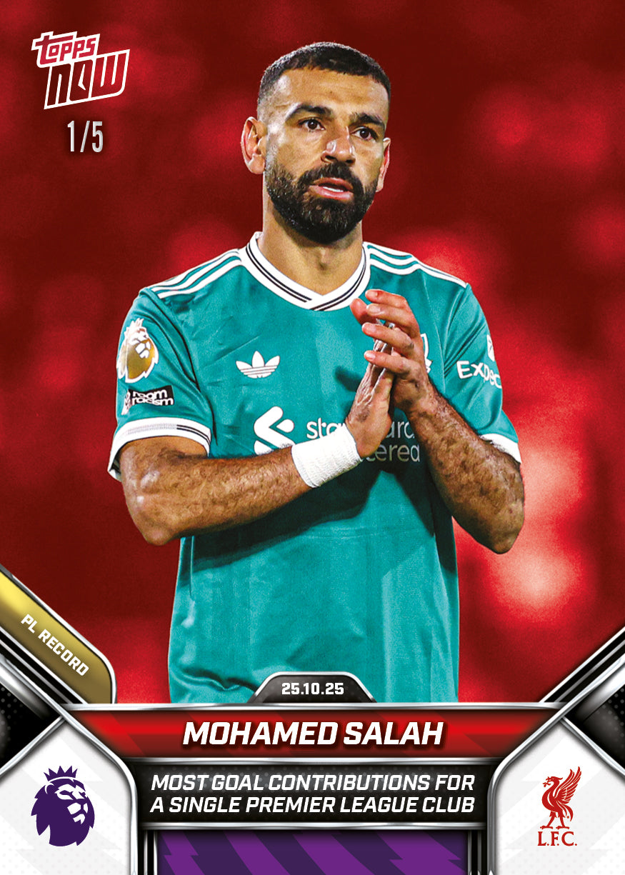 Mohamed Salah - 2025-26 Premier League Topps NOW - Card 41 - PR: 1025 - Image 3