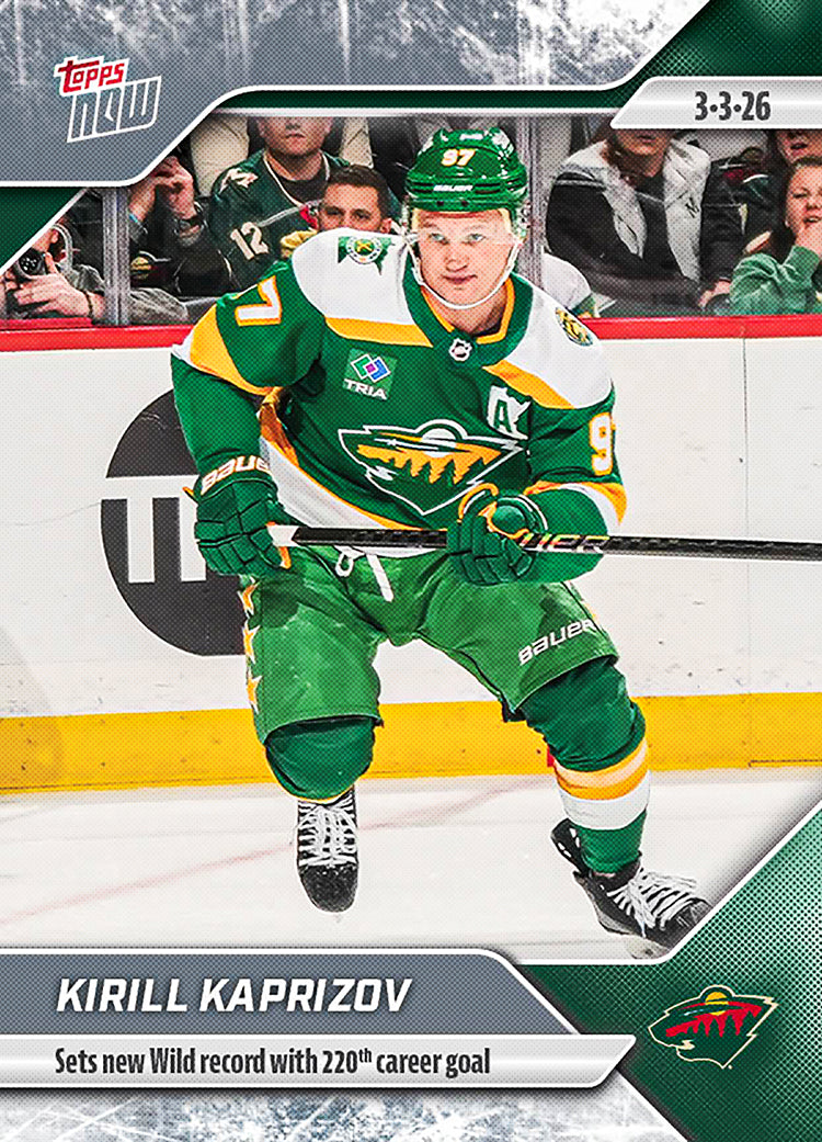 Kirill Kaprizov - 2025-26 NHL Topps NOW - Sticker # 114 Pack - PR: 470