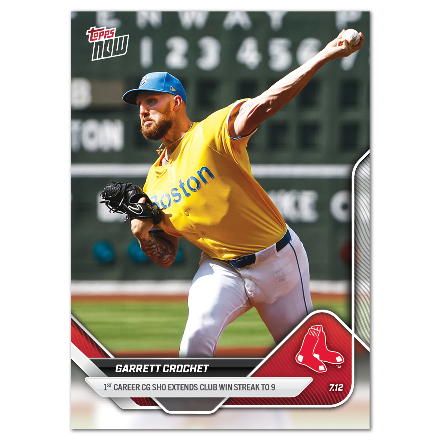 Garrett Crochet - 2025 MLB Topps NOW - Card 419 - PR: 720