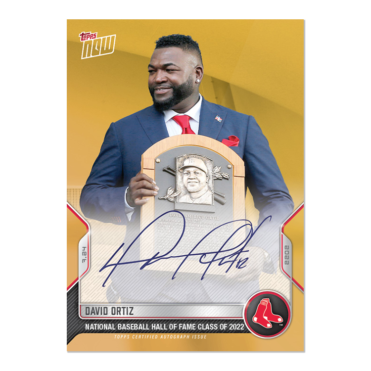On-Card Auto # to 1 - David Ortiz - 2022 MLB TOPPS NOW Card 587F