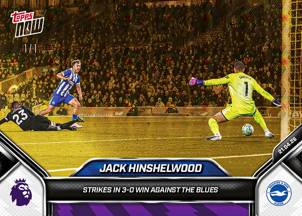 Jack Hinshelwood - 2025-26 Premier League Topps NOW - Card 179 - PR: 162 - Image 2