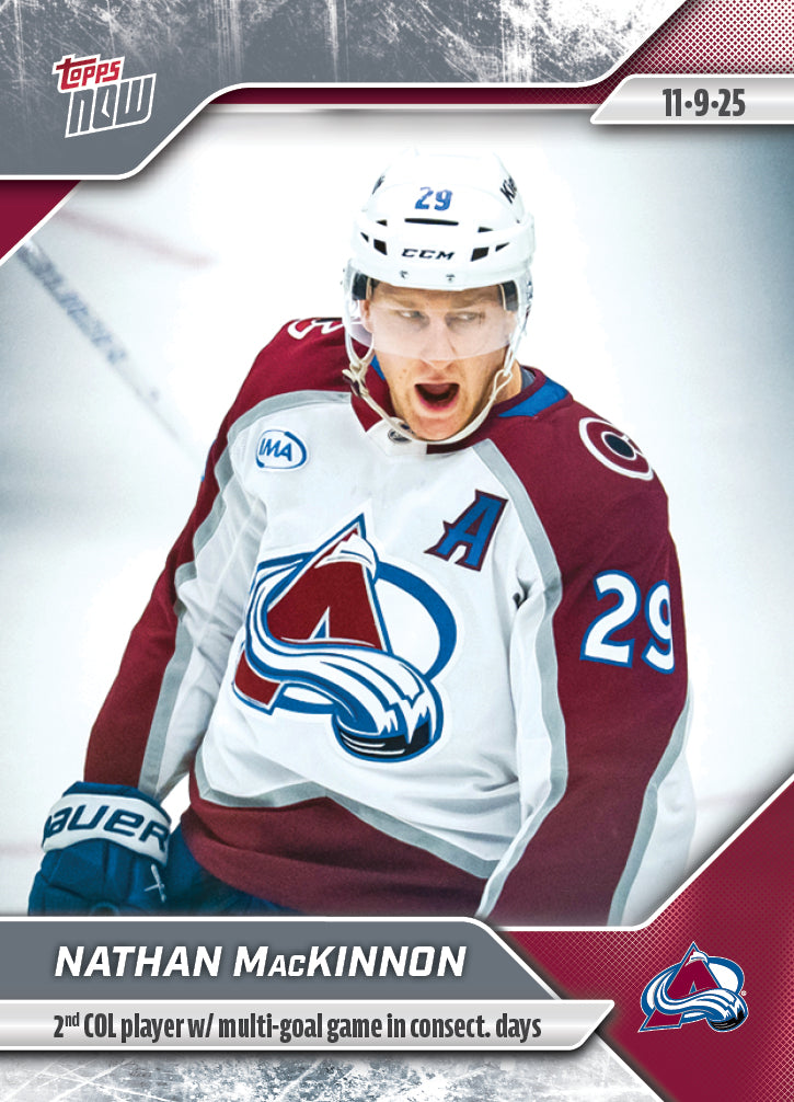 Nathan MacKinnon - 2025-26 NHL Topps NOW - Sticker # 32 Pack - PR: 150