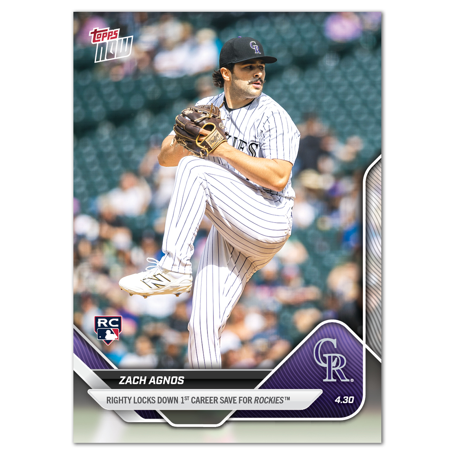 Zach Agnos - 2025 MLB Topps NOW - Card 121 - PR: 423