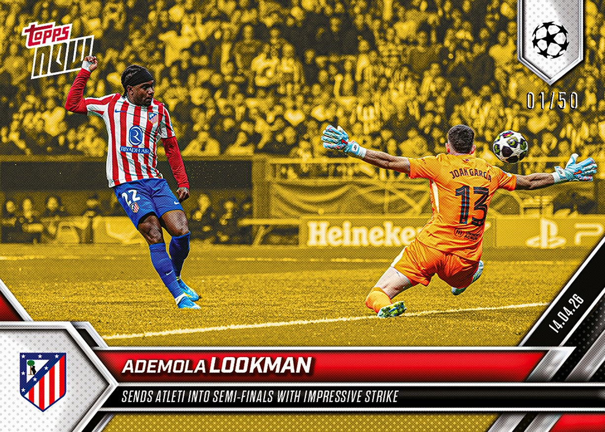Ademola Lookman - 2025-26 UCL Topps NOW - Card 122 - PR: 386 - Image 6