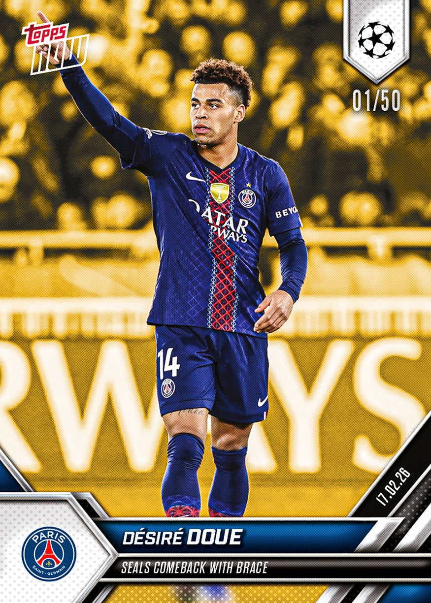 Désiré Doué - 2025-26 UCL Topps NOW - Card 89 - PR: 465 - Image 6