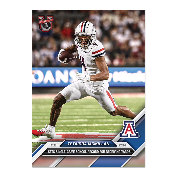 Tetairoa McMillan - 2024 Bowman U NOW Football Card 4 - PR: 976