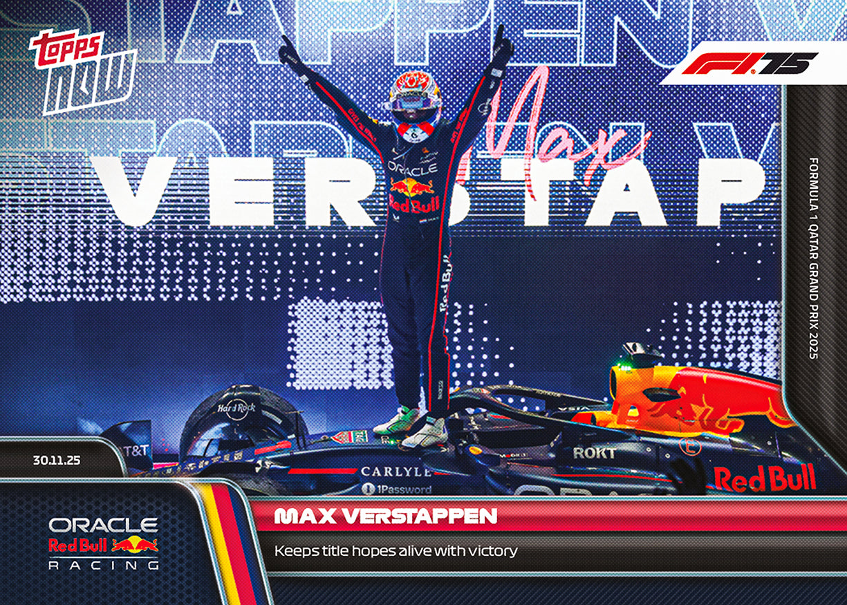 Max Verstappen - 2025 Formula 1 Topps NOW - Card 83 - PR: 5568