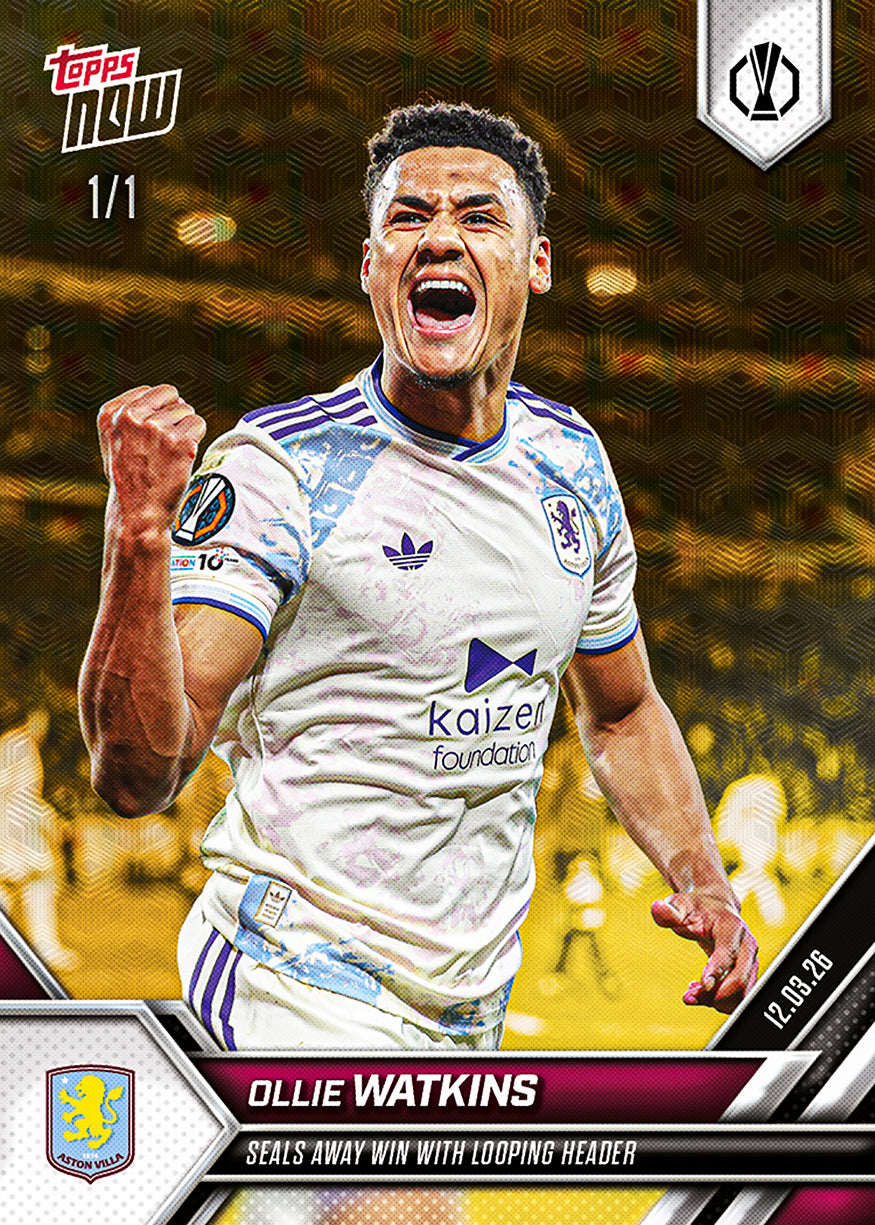 Ollie Watkins - 2025-26 UEL Topps NOW - Card 22 - PR:166 - Image 2