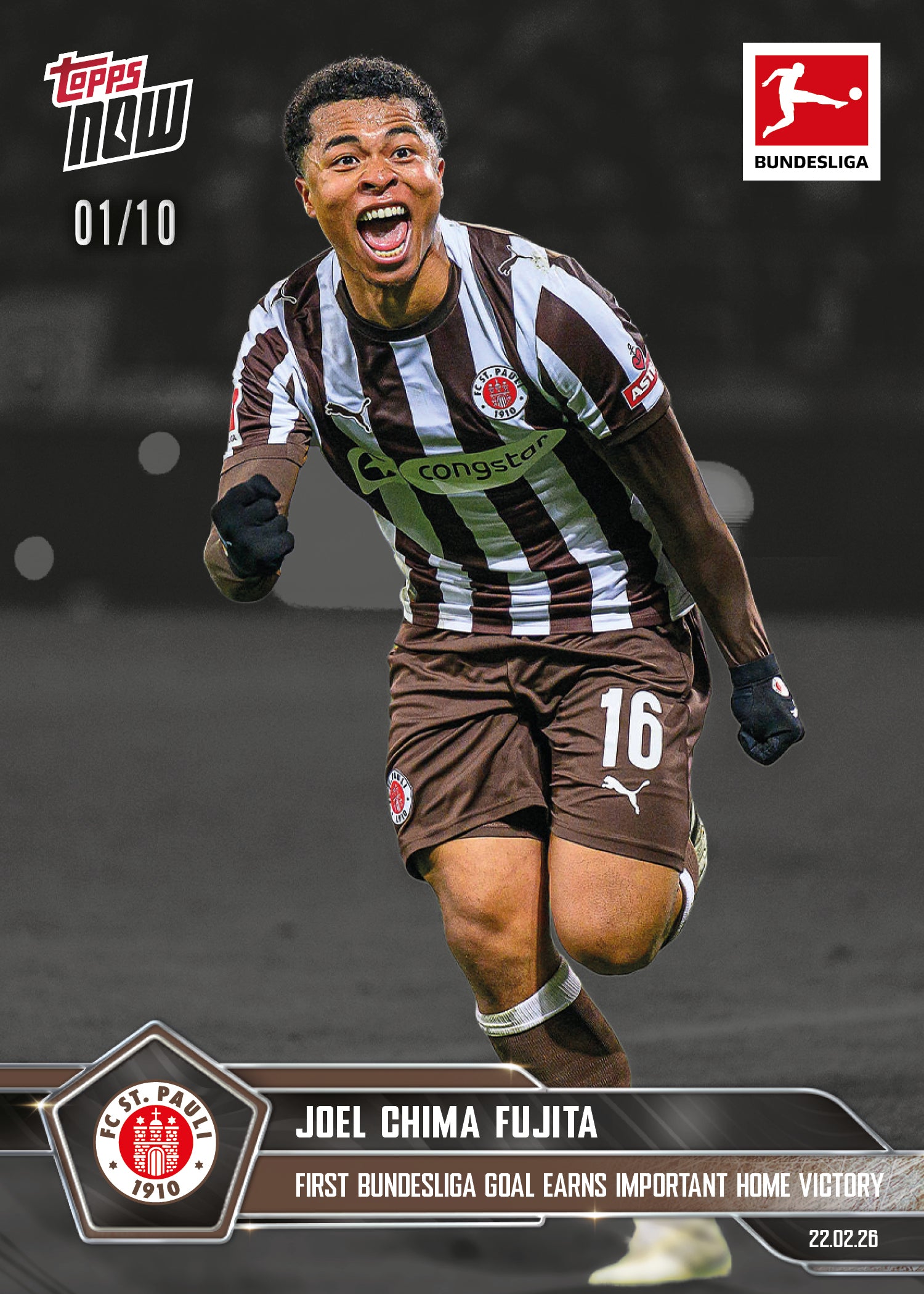 Joel Chima Fujita - 2025-26 Bundesliga Topps NOW - Card 130 - PR: 400 - Image 4