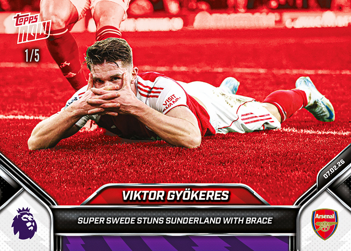 Viktor Gyökeres - 2025-26 Premier League Topps NOW - Card 129 - PR: 100 - Image 3