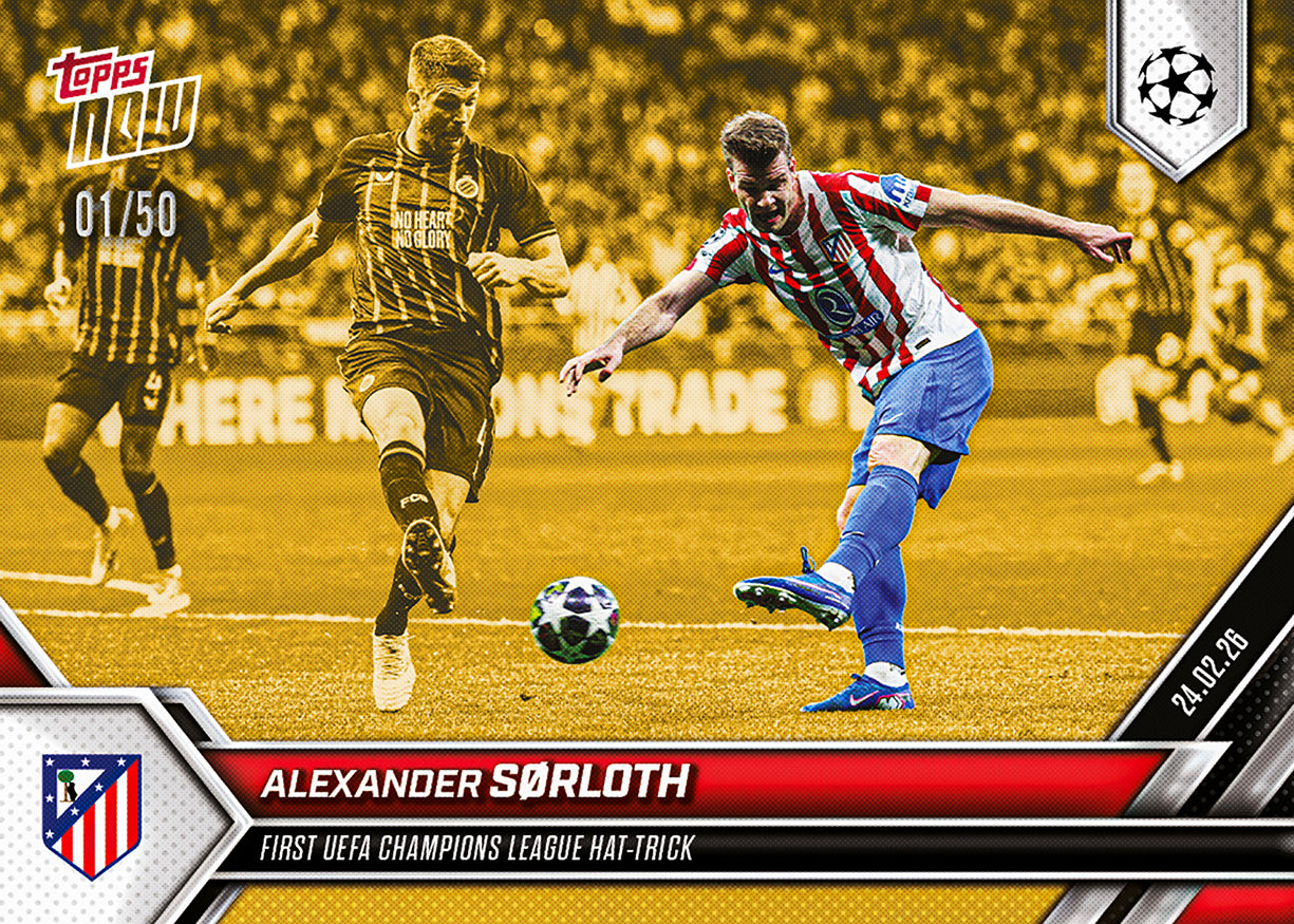 Alexander Sørloth - 2025-26 UCL Topps NOW - Card 94 - PR: 266 - Image 6