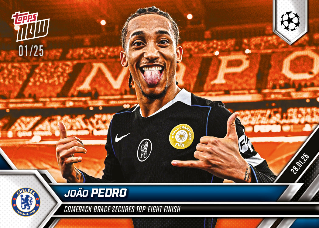 João Pedro - 2025-26 UCL Topps NOW - Card 83 - PR: 585 - Image 5