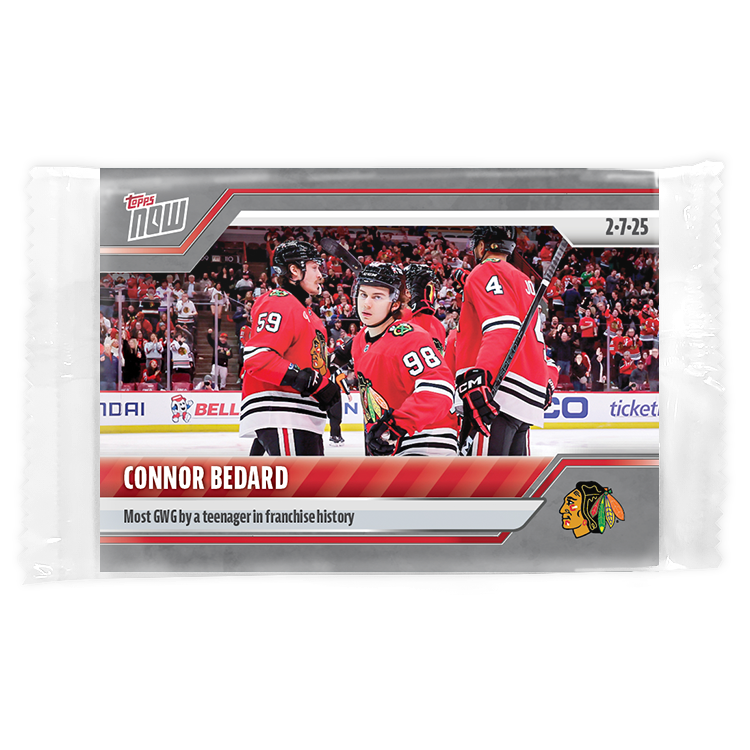 Connor Bedard - 2024-25 NHL Topps NOW - Sticker # 109 Pack - PR: 490