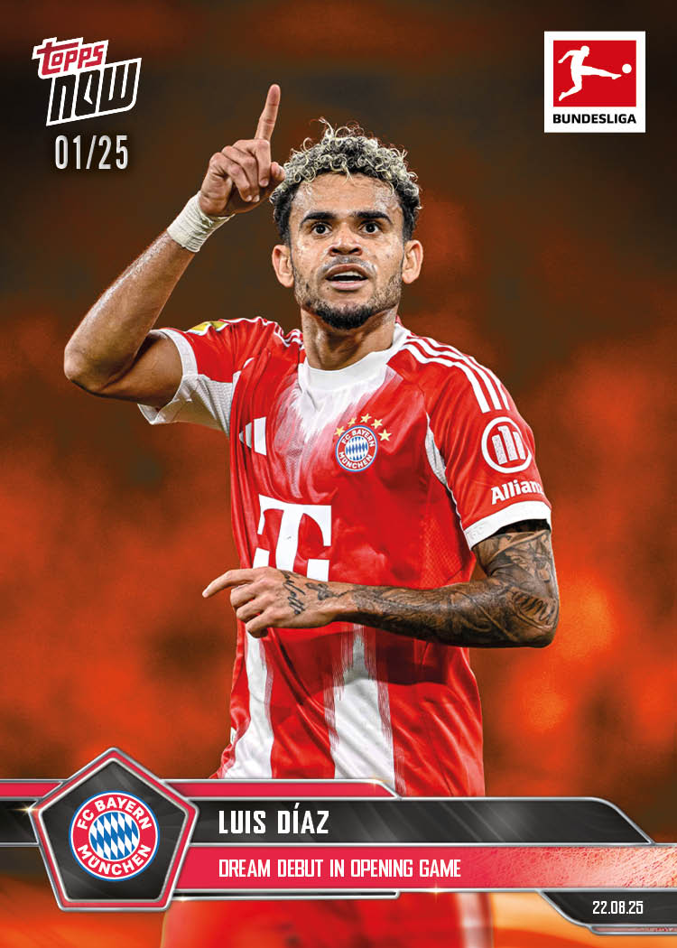 Luis Díaz - 2025-26 Bundesliga Topps NOW - Card 5 - PR: 333 - Image 6