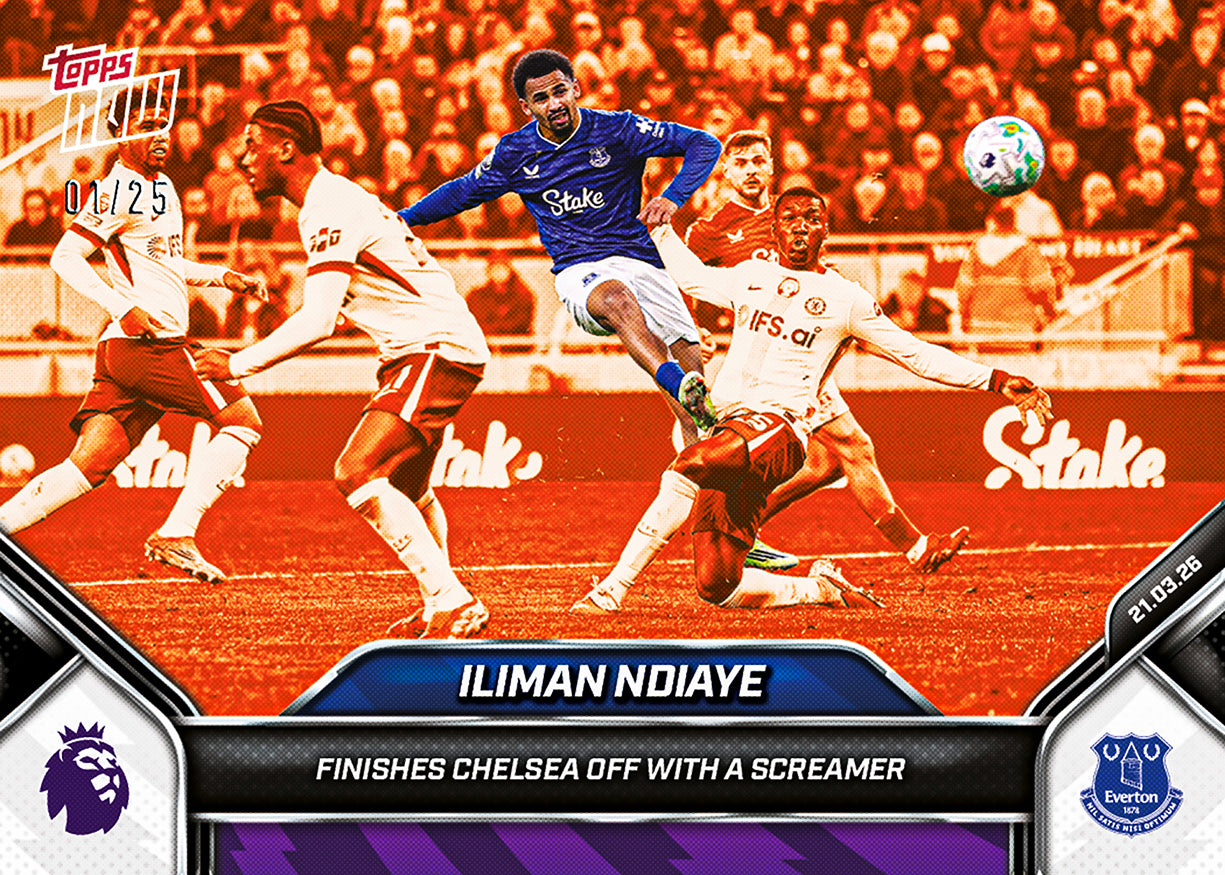 Iliman Ndiaye - 2025-26 Premier League Topps NOW - Card 161 - PR: 325 - Image 5
