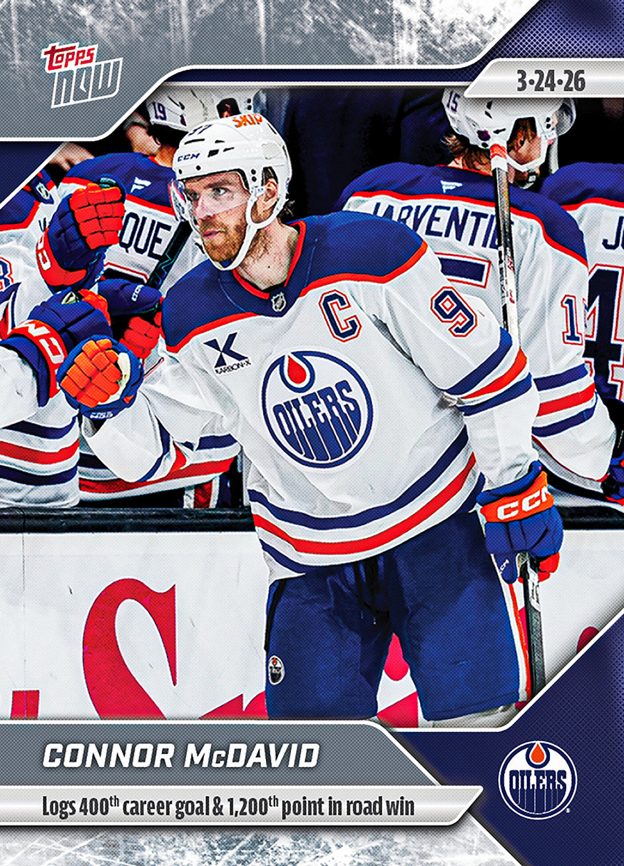 Connor McDavid - 2025-26 NHL Topps NOW - Sticker # 130 Pack - PR: 350