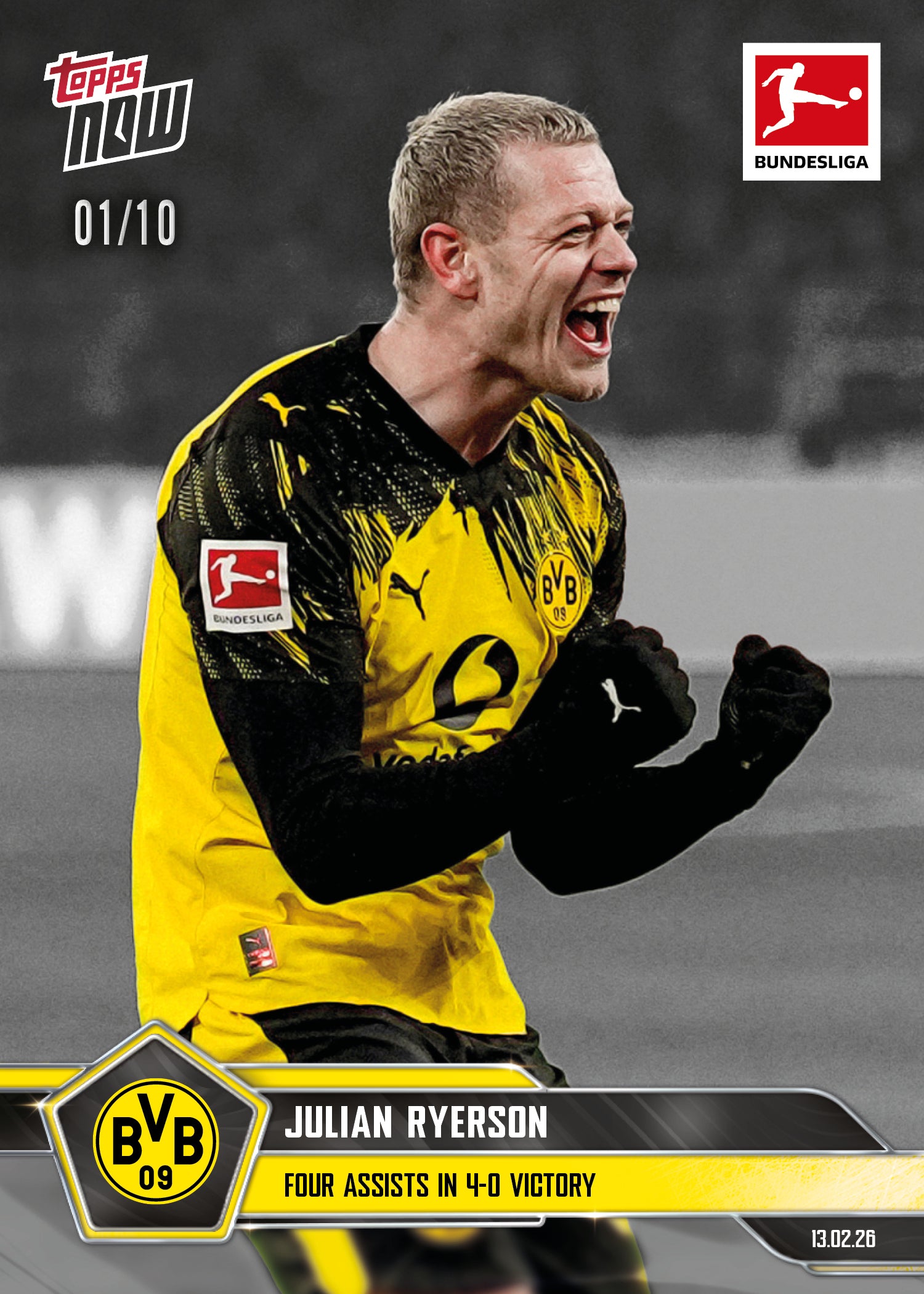 Julian Ryerson - 2025-26 Bundesliga Topps NOW - Card 122 - PR: 406 - Image 4