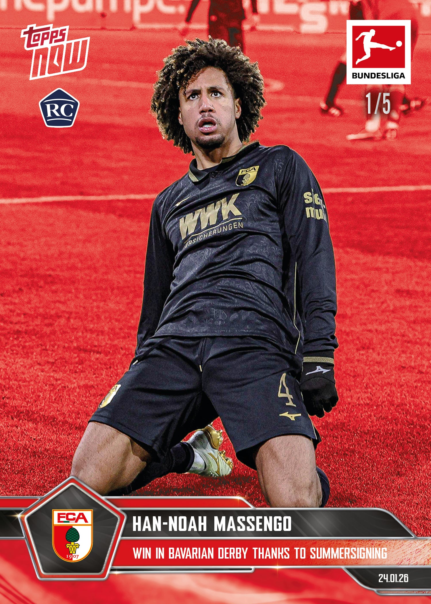 Han-Noah Massengo - 2025-26 Bundesliga Topps NOW - Card 106 - PR: 374 - Image 3