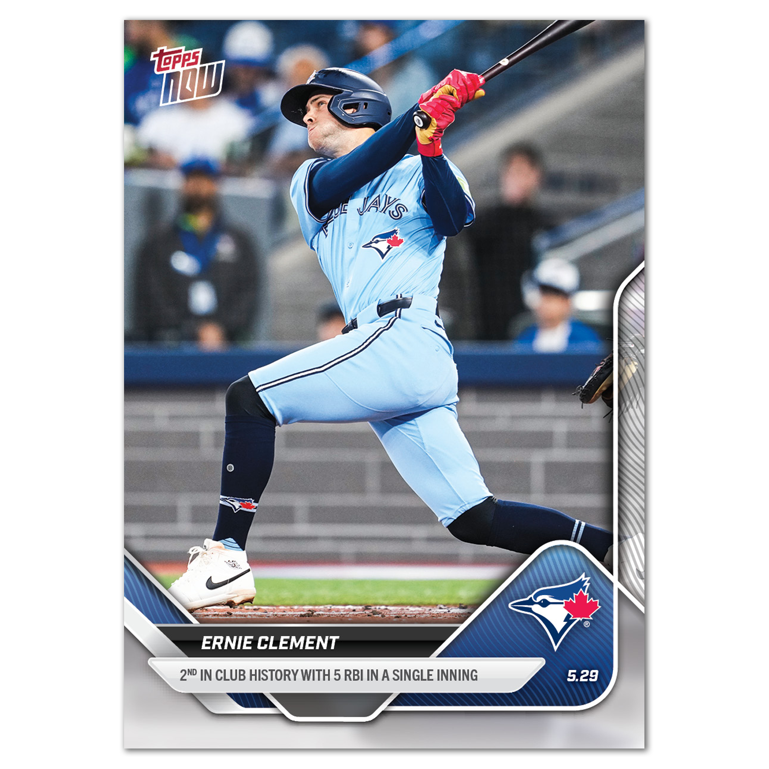 Ernie Clement - 2025 MLB Topps NOW - Card 230 - PR: 329