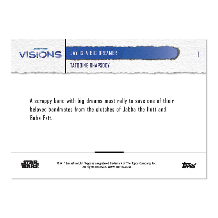 Alternative view of 2021 Star Wars Visions TOPPS NOW - 5-Card Pack - Tatooine Rhapsody - PR: 501