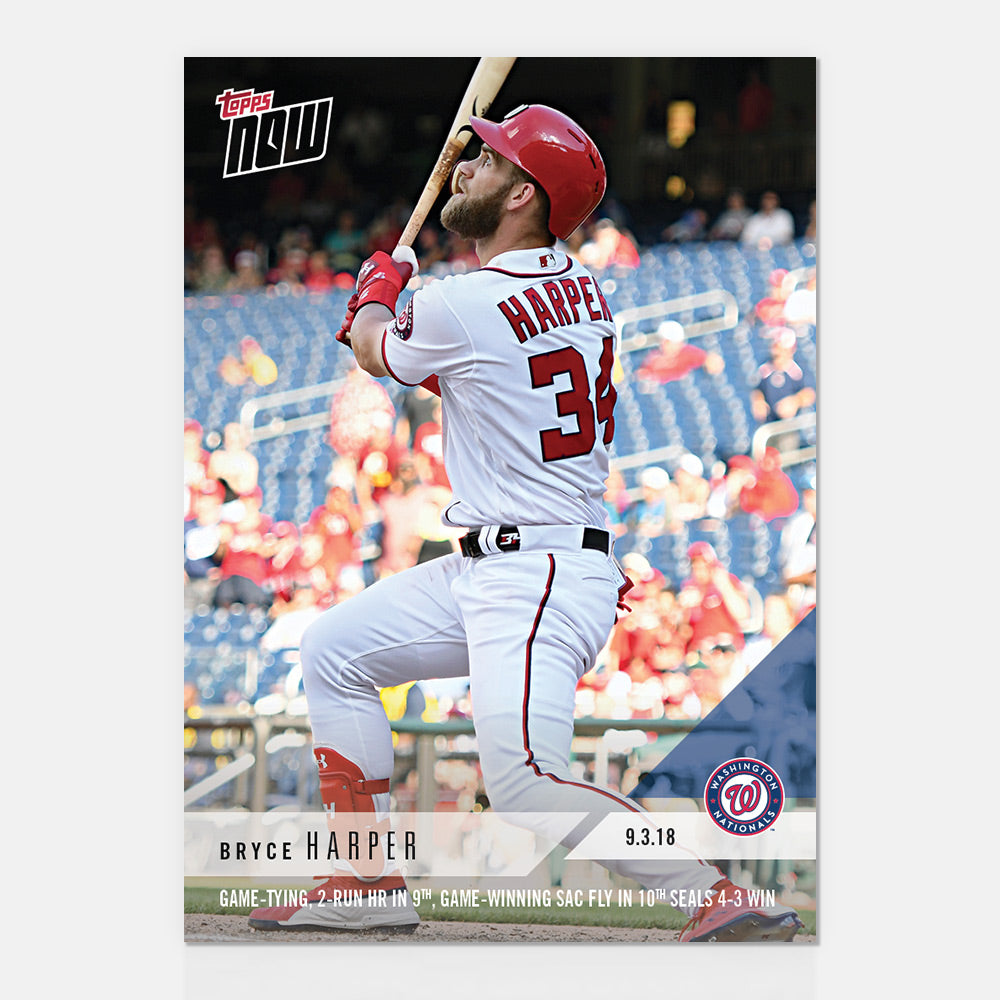 Bryce Harper - 09/03/2018 TOPPS NOW Card 681 - Print Run: 304