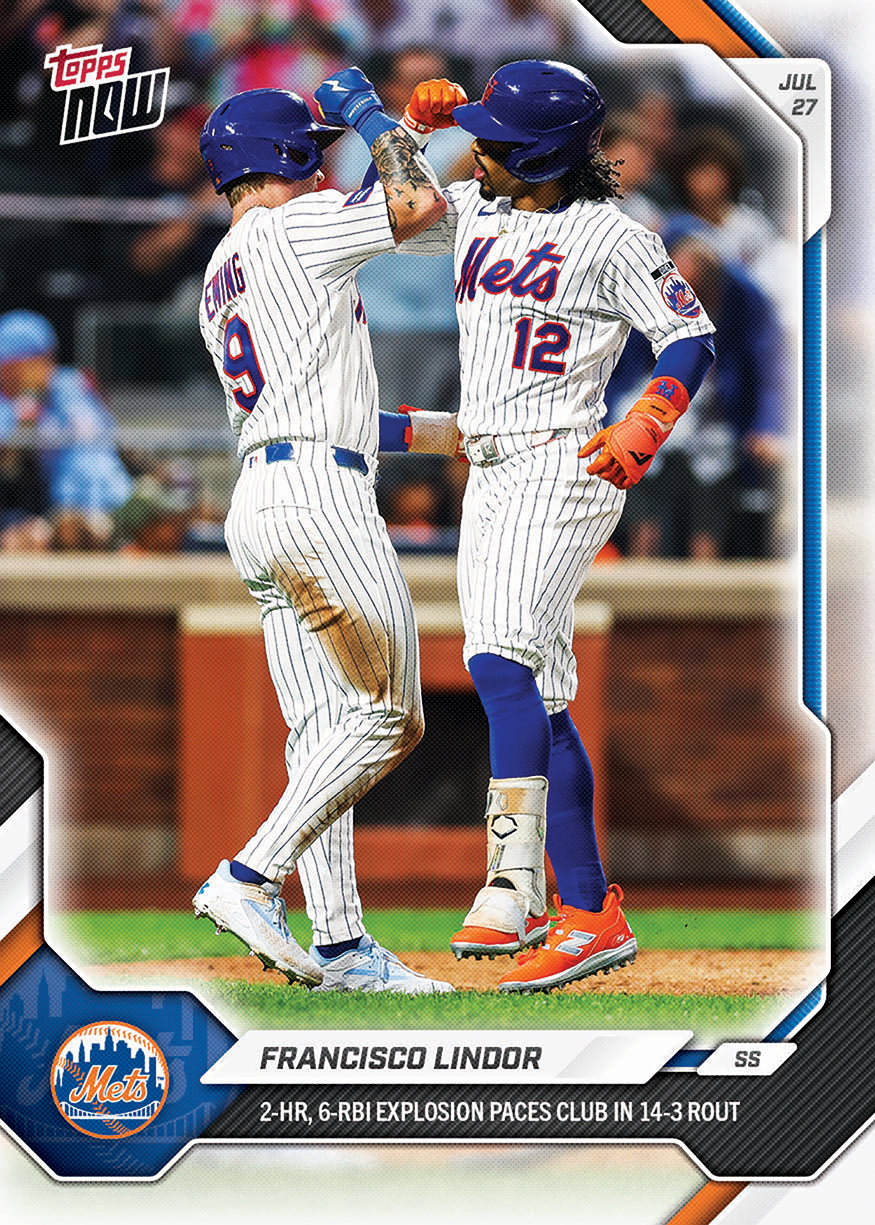 Francisco Lindor - 2026 MLB Topps NOW - Card 494 - PR: 614
