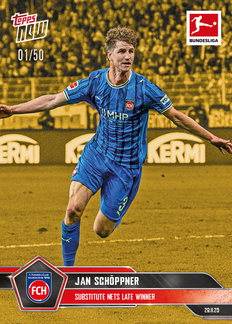 Jan Schöppner - 2025-26 Bundesliga Topps NOW - Card 70 - PR: 103 - Image 6