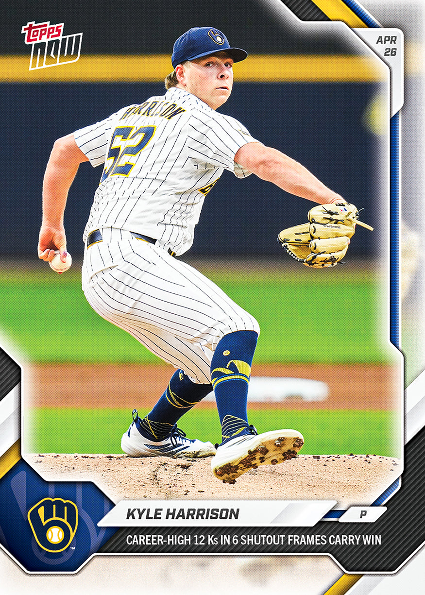 Kyle Harrison - 2026 MLB Topps NOW - Card 128 - PR: 479