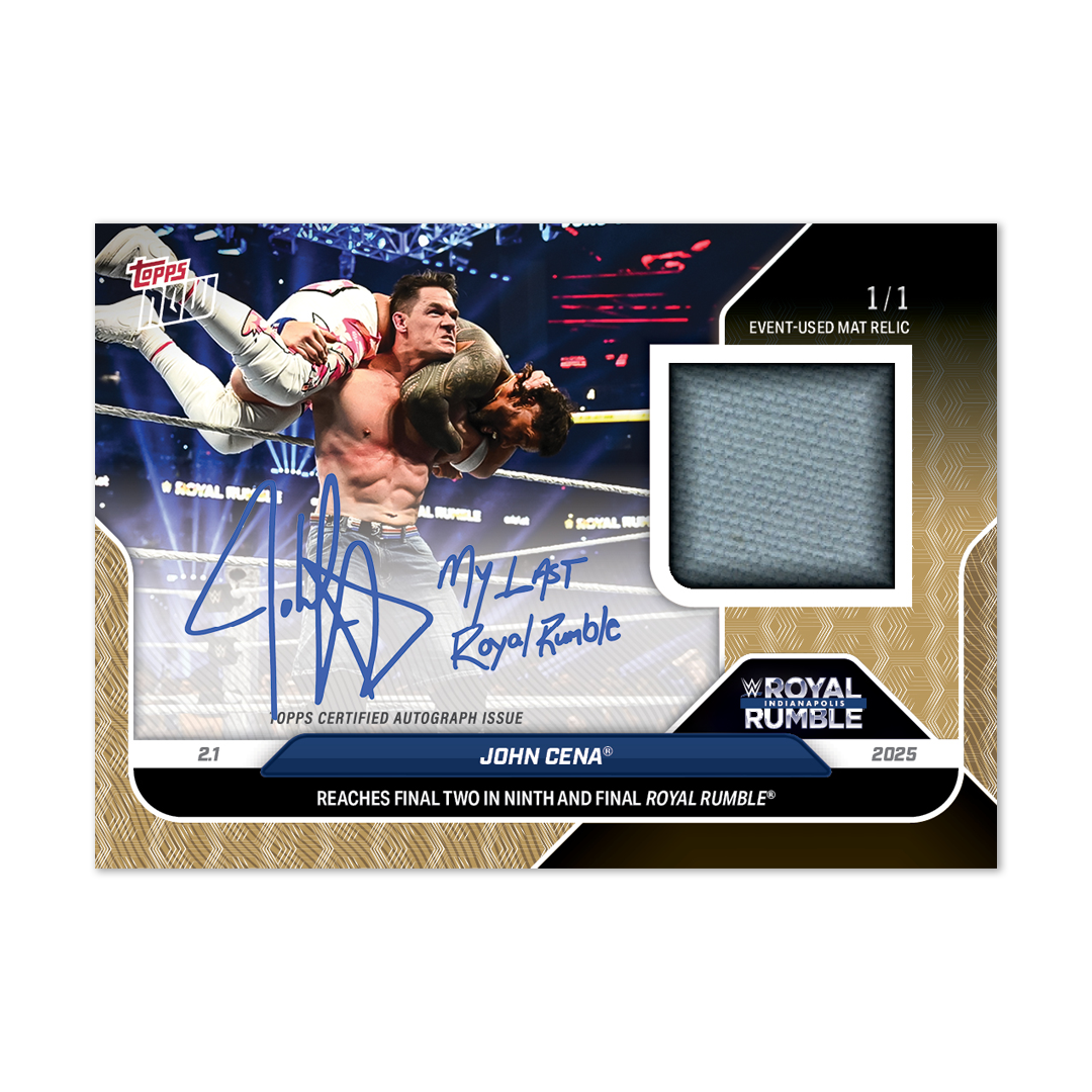 John Cena - 2025 WWE Topps NOW - Card 18 - LOOK FOR RELICS & AUTO-RELIC - PR: 3834 - Image 2
