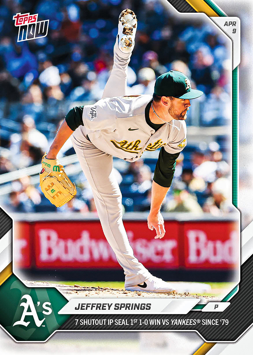 Jeffrey Springs - 2026 MLB Topps NOW - Card 66 - PR: 372