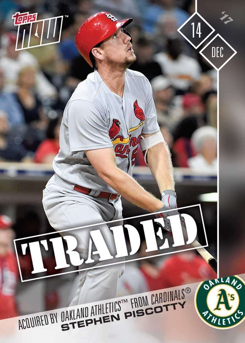 Stephen Piscotty - 12/14/2017 TOPPS NOW Card - Print Run: 136