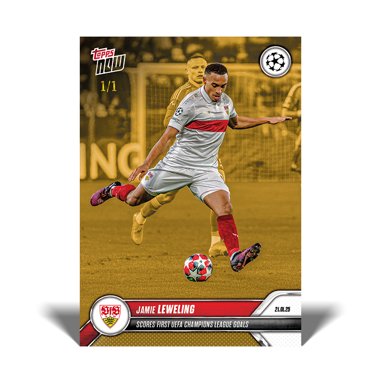 Jamie Leweling - Scores first UEFA Champions League goals - 24/25 UCL Topps NOW Card 73 - PR: 169 - Image 2