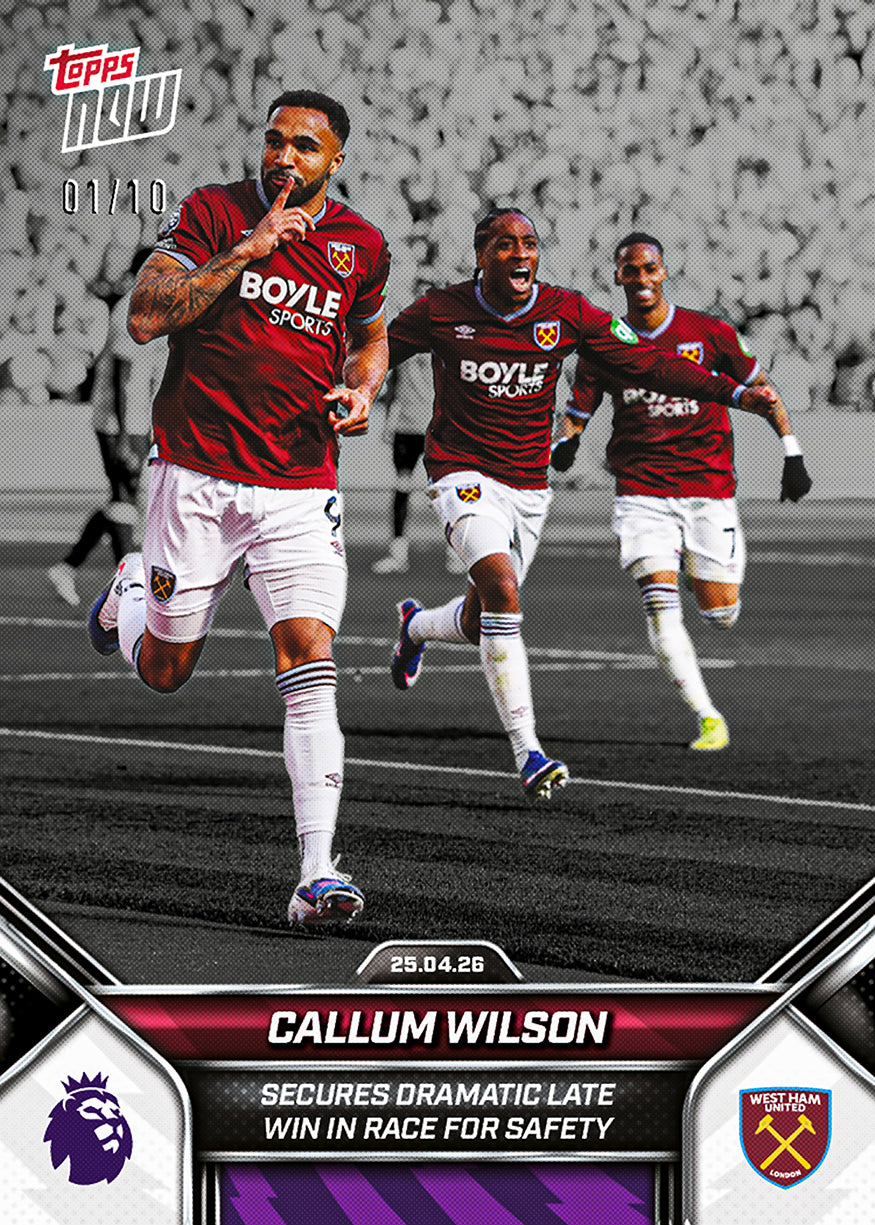 Callum Wilson - 2025-26 Premier League Topps NOW - Card 181 - PR: 241 - Image 4